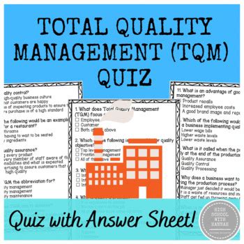 Total Quality Management Quiz .